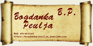 Bogdanka Peulja vizit kartica